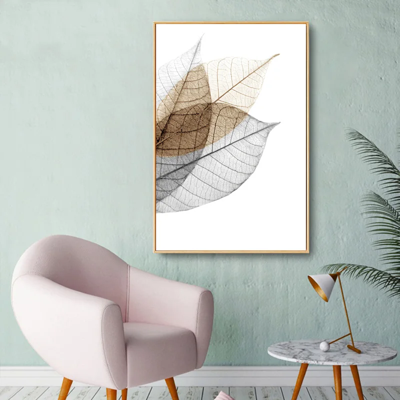 

Nordic colorful leaves HD printed on canvas painting murals artwork and poster pictures living room home decoration painting