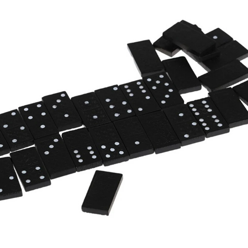 

28 Pieces Fun Board Standard Domino Games Play Set with Wooden Box Educational Kids Toys for Children Adult Party Birthday Gifts