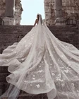 Роскошное бальное платье Дубай, свадебные платья для невесты с длинным рукавом, свадебное платье 2021 стразы, свадебное платье принцессы