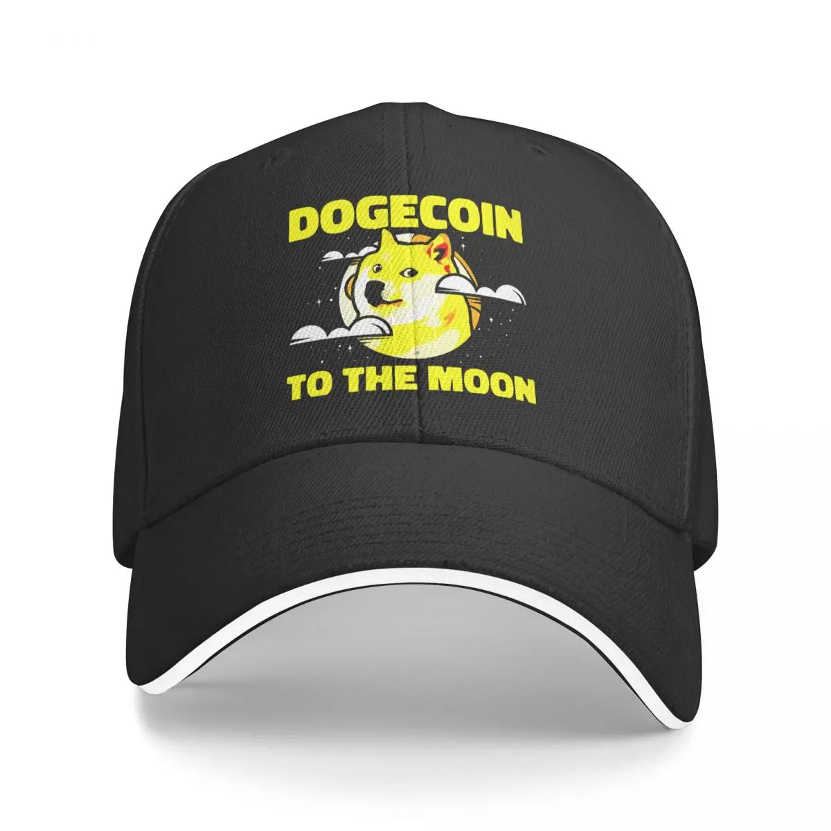 

Dogecoin To The Moon B Promo Men's and Women's hats Print Anime Golf sun Funny Graphic caps