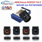 Автомобильный диагностический сканер кода AER ELM327 V2.2 PIC18F25K80, Bluetooth 4,0, OBDII, ELM 327 В, 1.5, Wi-Fi, USB, OBDII, автоматический считыватель кода