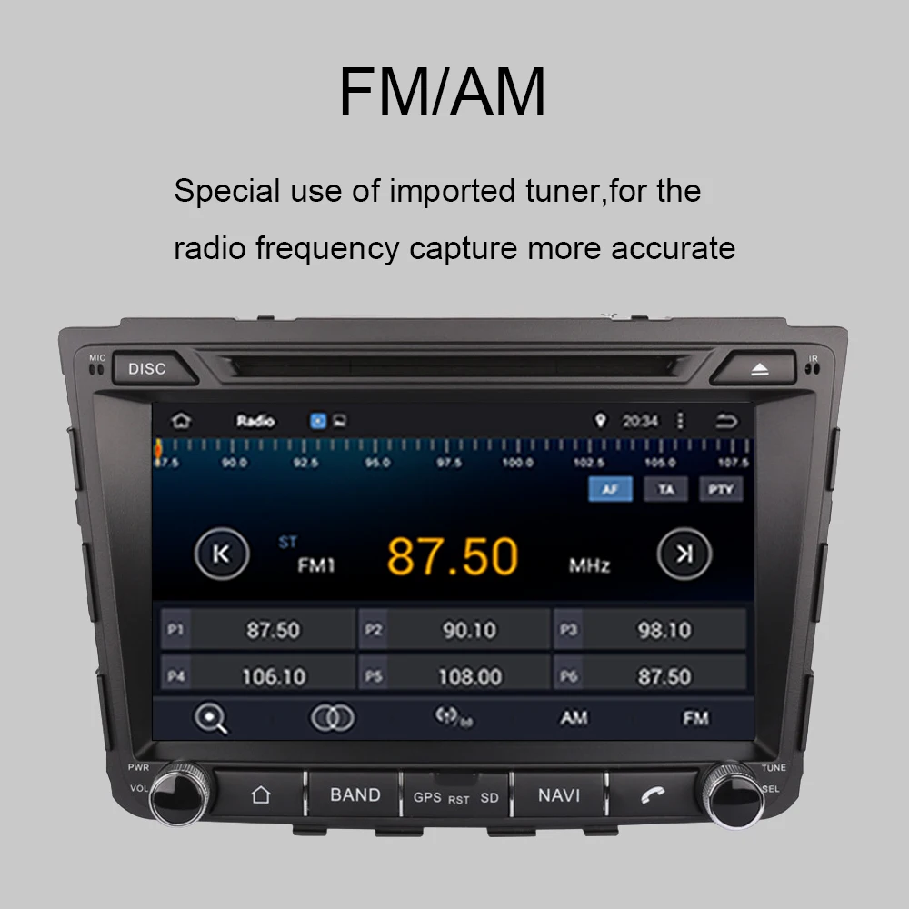 Автомобильный мультимедийный DVD-плеер для HYUNDAI IX25 2014-2016 Android 10 0 2 DIN 4G + 64G