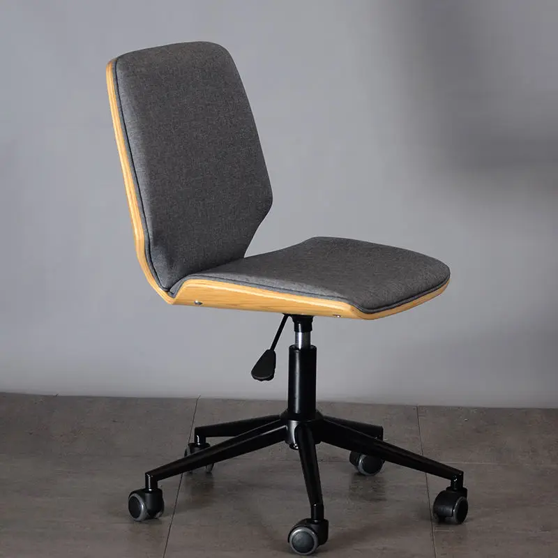 Модный и простой компьютерный стул с деревянной спинкой и возможностью подъема, для спальни, гостиной, конференц-зала, офисного кресла