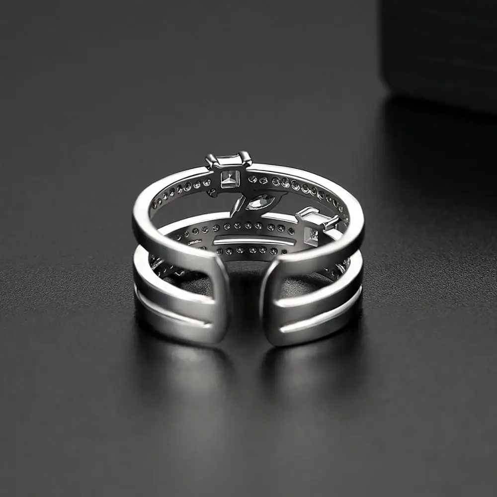 LUOTEEMI трехслойное регулируемое кольцо для женщин Свадебная вечеринка выложенное