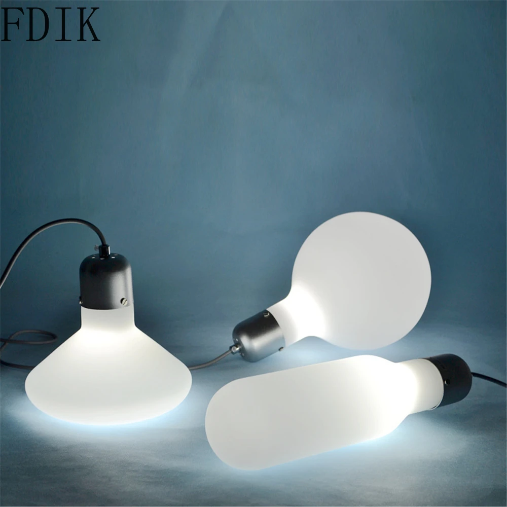 Скандинавский молочный светодиодный подвесной светильник стеклянный для