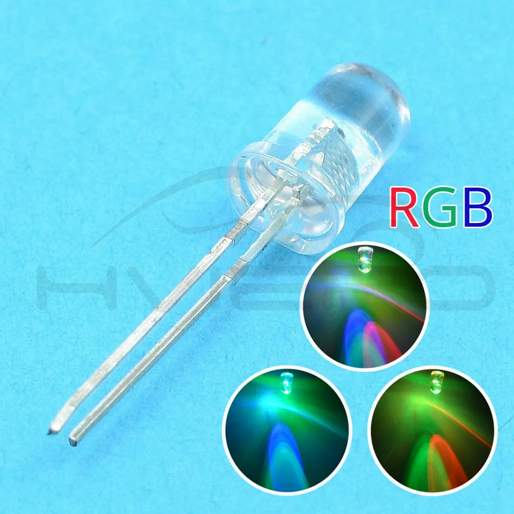 500 шт. 5 мм быстрая вспышка RGB красный зеленый синий Радужный разноцветный