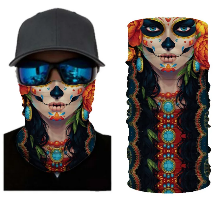 Бесшовный Камуфляжный шарф для мужчин и женщин повязка на голову спорта кемпинга