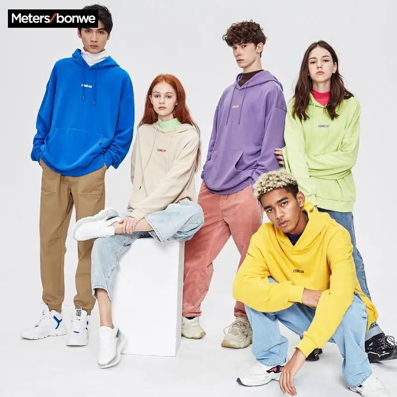 Metersbonwe осенне-зимний большой многоцветный удобный свитшот для мужчин плюс