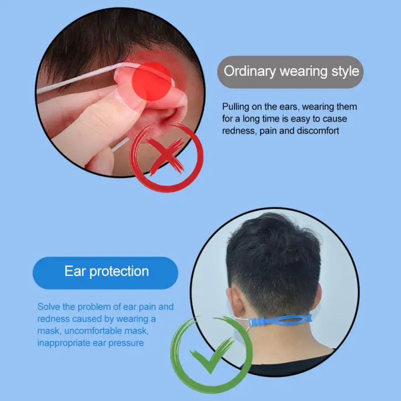 Mask Adjustable Ear Protectors Hook Extension Strap Buckle Save Fixing Face Shield Prevent Ear-pulling | Дом и сад
