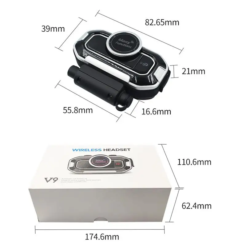 

Bluetooth 5.0 Helmet Headset Motorcycle Helmet Headphone Stereo Music Player Earphone Waterproof Multifunctional FM Headset