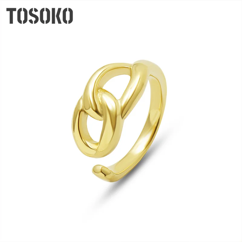 

Женское кольцо с цепочкой TOSOKO, из нержавеющей стали, BSA154