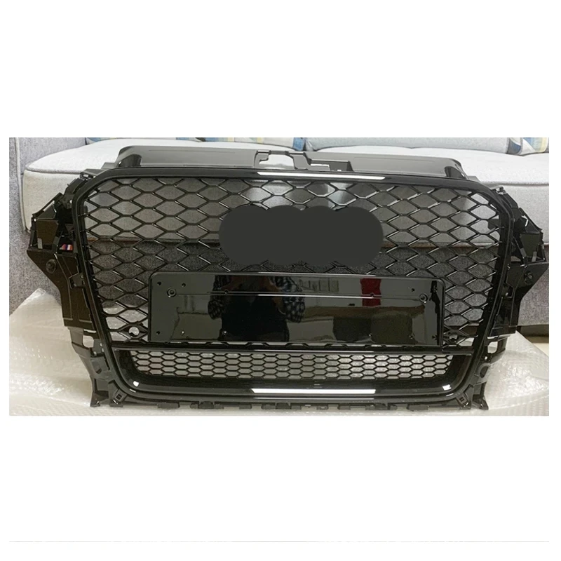 

Сотовая решетка сетка глянцевый черный для Audi A3/S3 8V 2014 2015 2016 RS3 Quattro Стиль Шестигранная сетка передний бампер капот решетка
