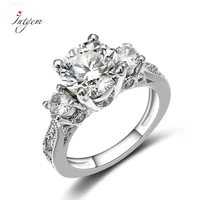 classic cz cubic zirconia ring for women delicate big rings engagement wedding promise crystal stone jewelry gifts wholesale