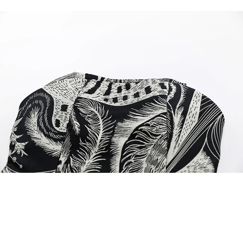 Модные Винтажные жаккардовые платья в китайском стиле Черное женское платье без