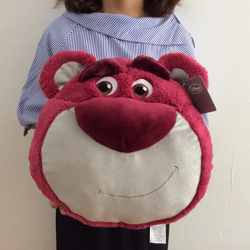 

Free Shipping Disney 38cm Toy Story Lotso Hugging Bear Plush Pillow Stuffed Strawberry Bear Soft Toys for Girl Birthday Gift