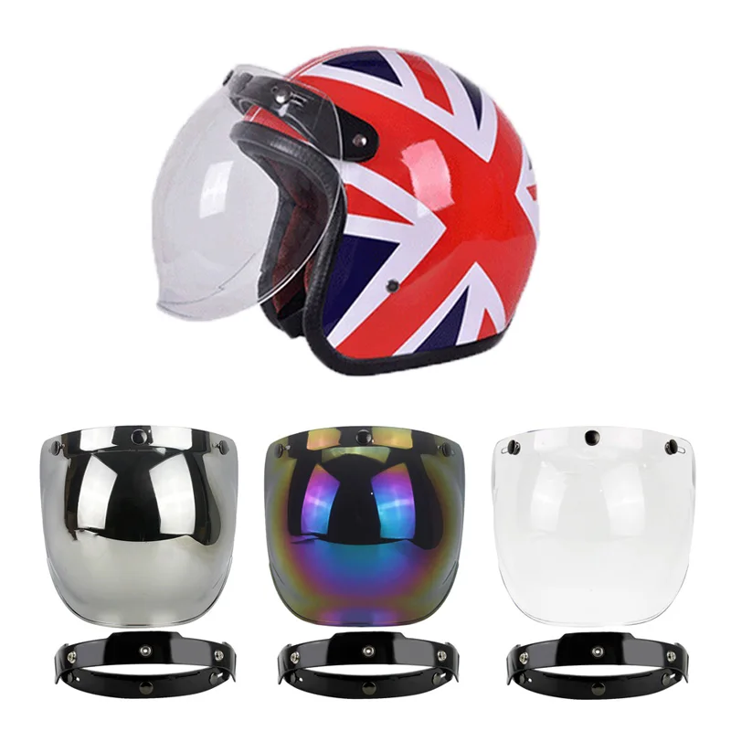 DERI Универсальный мотоциклетный шлем винтажный откидной объектив пузырьковый