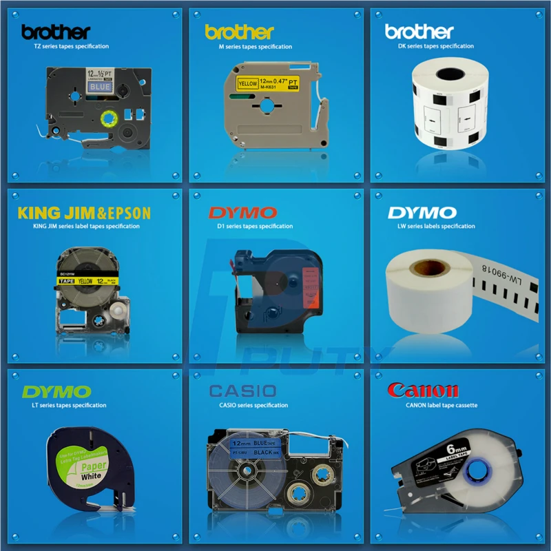 5 шт. ST6SW/LC-2TWN ленты для принтера 6 мм белый на прозрачной Клейкой Ленте совместимый
