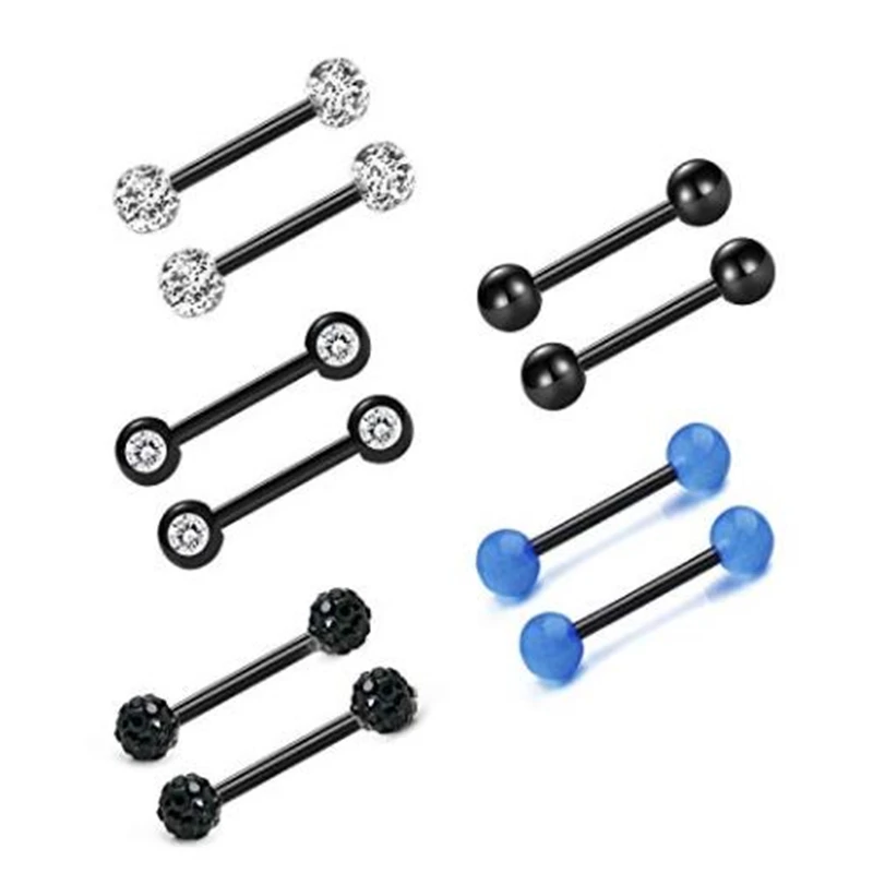 JFORYOU14G кольца для сосков 12mm14mm16mm18mm хирургические стальные сверкающие