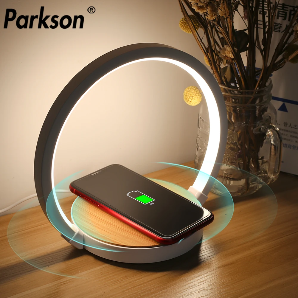 

Dimmable LED Table Lamp Smart Touch Switch Desk Lamp Wireless Charging to Mobile Phone Bedside Lamp Reading Lamp Table Light
