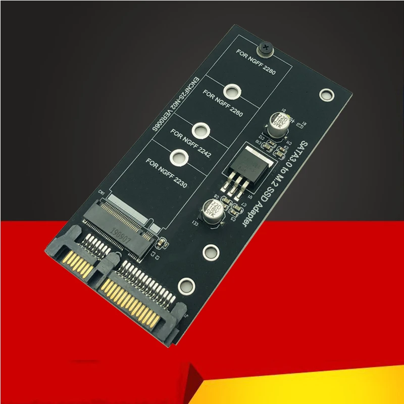 M.2 SATA адаптер Raiser M2 на SATA адаптер M.2 на SATA адаптер M.2 NGFF конвертер 2," SATA3 карта B ключ для 2230-2280 M2 SSD