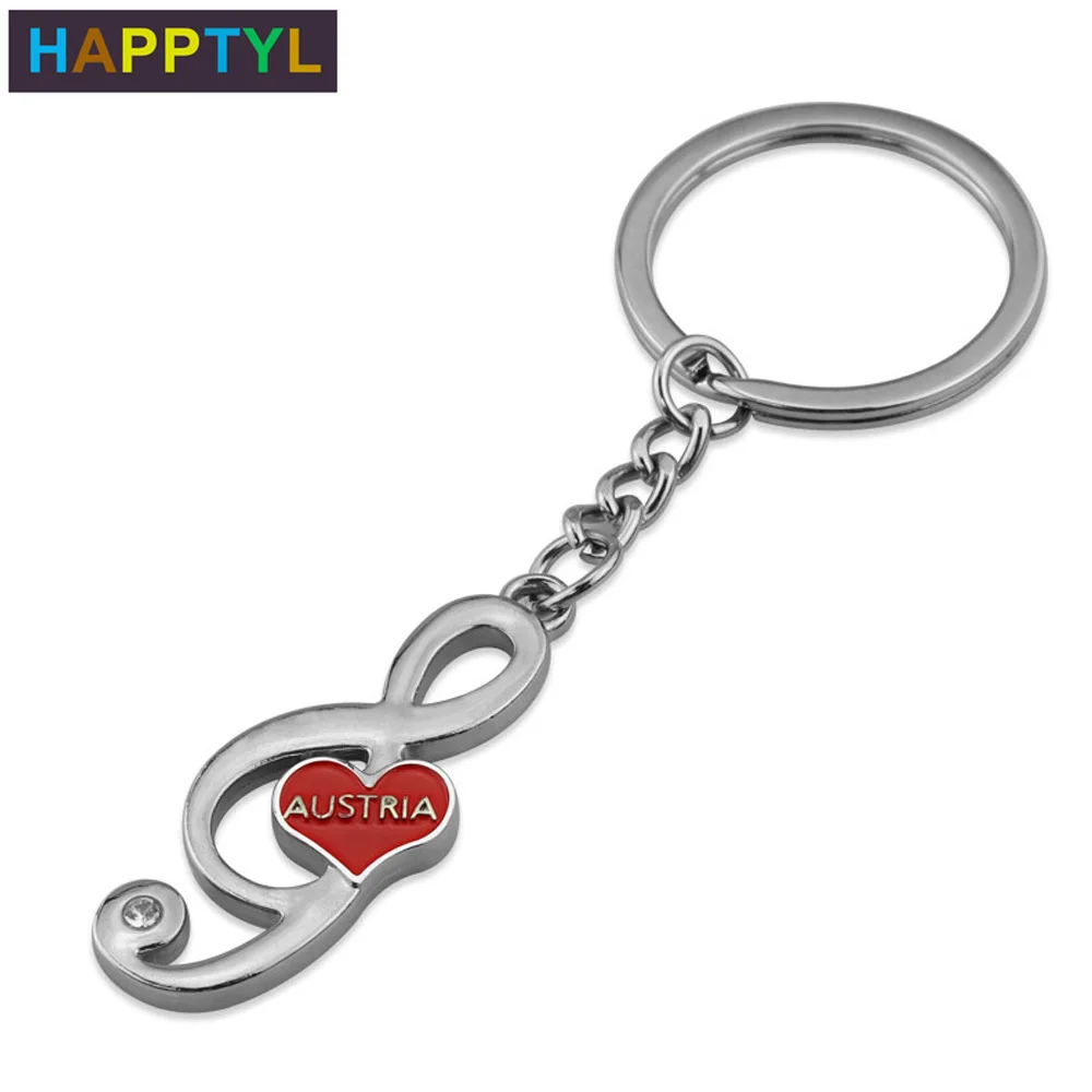 HAPPTYL 1 шт. металлический брелок музыкальная нотка Подвеска для женщин и мужчин