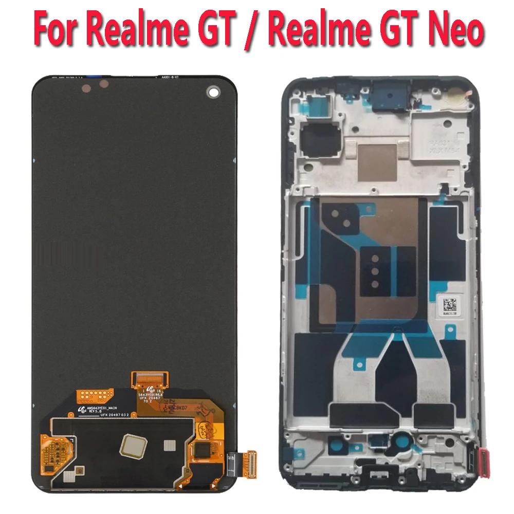 Pantalla AMOLED Original para Realme GT NEO RMX3031, pantalla t&aacute;ctil LCD de 6,43 pulgadas, reemplazo de montaje de digitalizador, accesorios de reparaci&oacute;n, RMX2202-0
