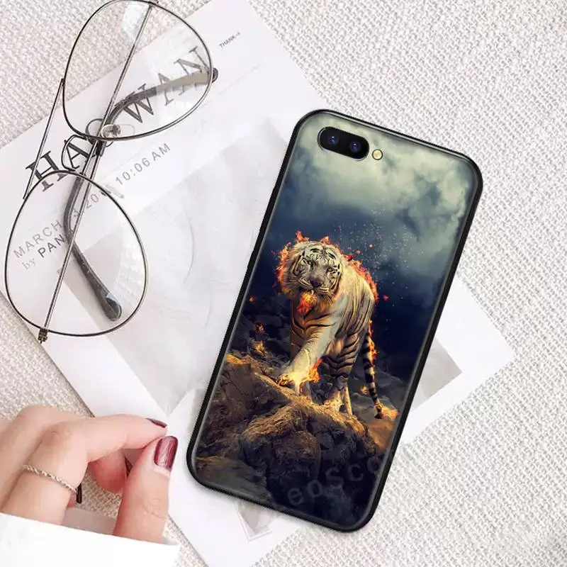 

tiger animal overlord Ferocious Phone Case For OPPO R9 R11 R15 R17 RENO Realme S PLUS Normal 2z 3 5 C2 pro