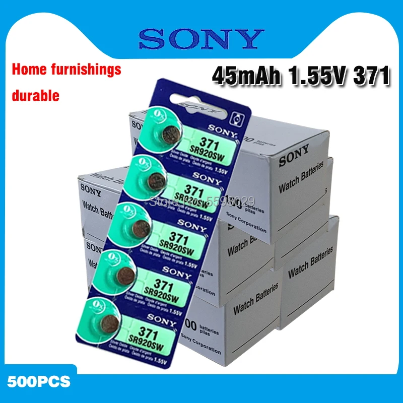 SONY-Batería de óxido de plata para reloj, pila de 45mAh, AG6 500 SR920SW LR920 371 171 370 L921 LR69 SR920 SR69 371 V, 1,55 Uds.