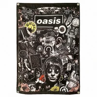 metal music ad rock music stickers famous band flag banner high quality canvas painting banquet music festival party decor u9