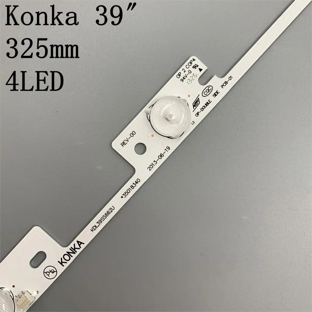 20 Pieces 4 LEDs* 6V LED backlight bar for Konka 39 inches TV KDL39SS662U 35018339 Konka 40 inches KDL40SS662U 35019864 327mm