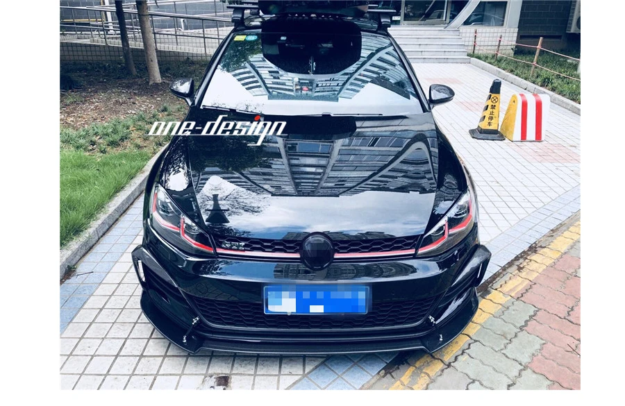 Подходит для Golf 7,5 поколения GTI модифицированный ветровой нож, окружающий WK углеродное волокно противотуманная Lampshade18-19