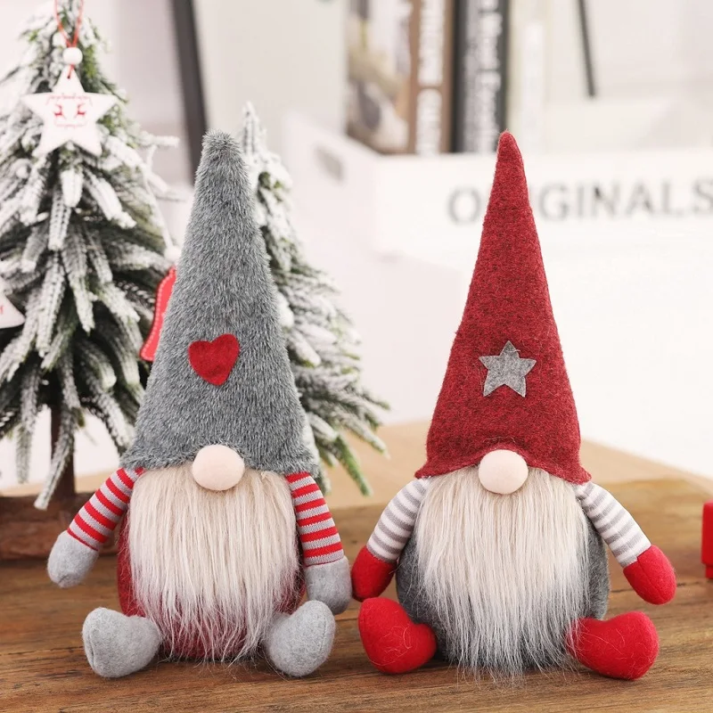 

Christmas Decorations Faceless Dolls European And American Style Old People Doll Ornaments Children's Creative Plush Toys