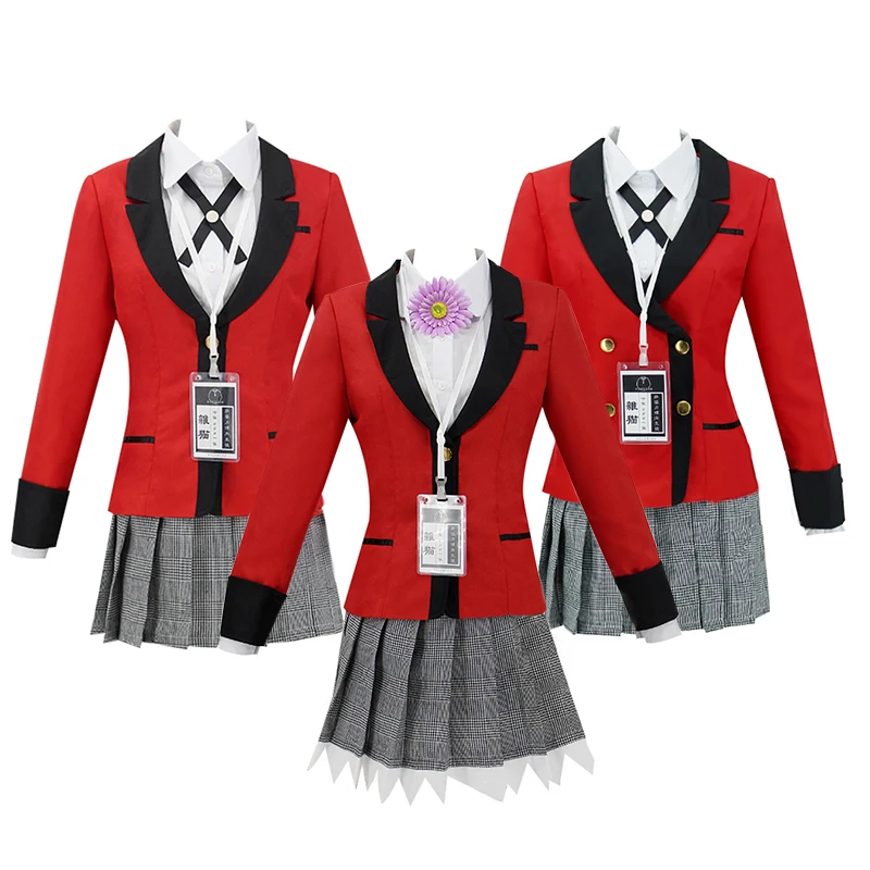 Аниме Kakegurui Yumeko Jabami японская школьная форма для девочек Полный комплект куртка +