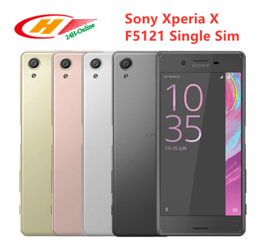 Разблокированный мобильный телефон sony Xperia X F5121 с одной sim-картой 4G LTE Android Hexa Core ram 3 ГБ rom 32 Гб 5,0 дюйма