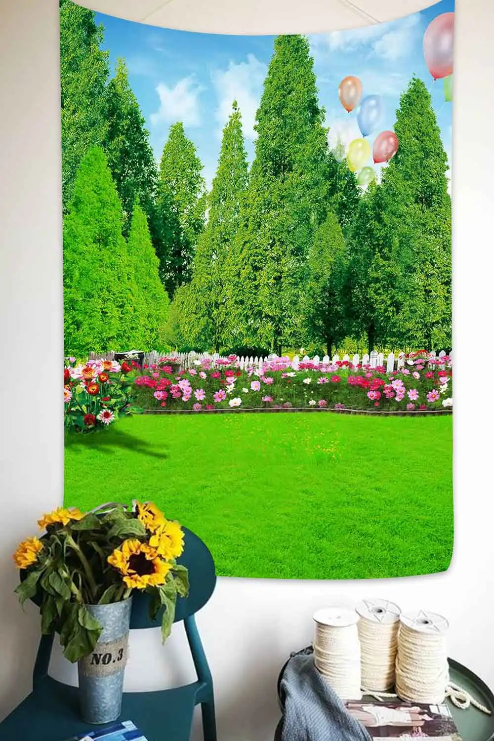 Simsant гобелен с изображением бабочек Летний пляж сад трава искусство настенный