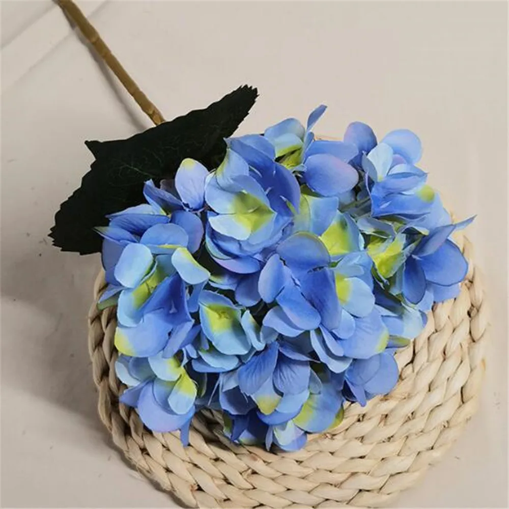 

11pcs Artificial Silk Hydrangea Flower Stems Fake Simulation Hydrangea Flower Branches for Wedding Bridal Bouquet Centerpieces