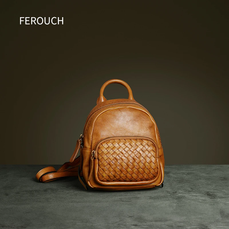 Новый женский рюкзак из растительного дубления кожаные сумки оригинальный