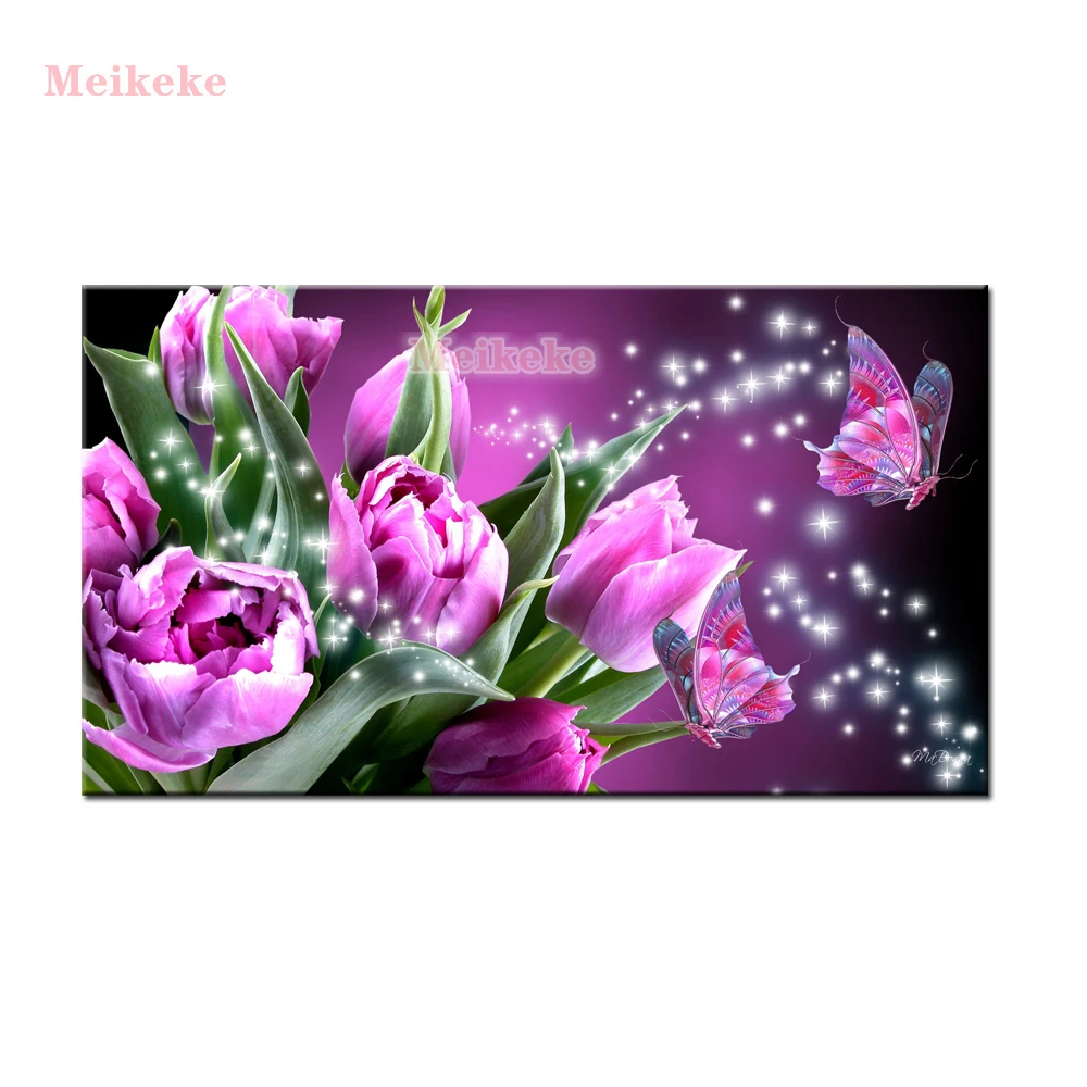 

5D DIY Cartoon butterfly flower scenery picture Diamond Painting Full Square/Round Diamond Embroidery Home Decor Mosaic decor