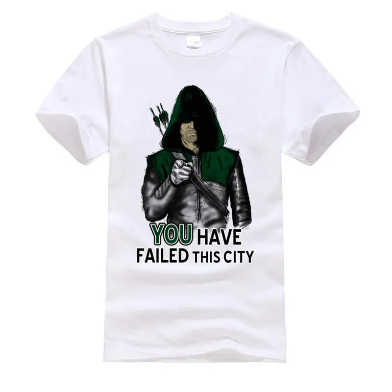 

Green Arrow Superhero Cool Tshirt You Have Failed This City Fashion Leisure Great T Shirt Printing Europe Tops Tees For Men