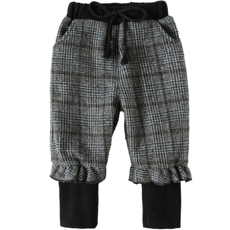 

Baby Cotton Pants Boys Thick Pants Autumn Winter Fashion New Children's Grid Clothing Children's Baby Casual Pants