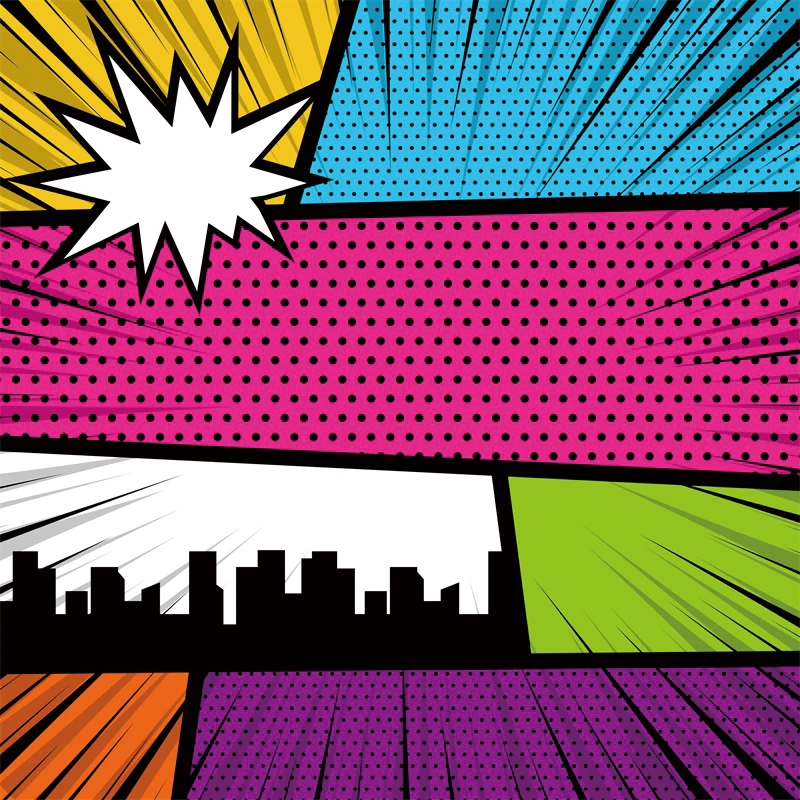 

Laeacco, Детские комиксы, супергерой, день рождения, семейный городской семейный персонализированный постер, фотосессия, Фотографическая искусственная фотография