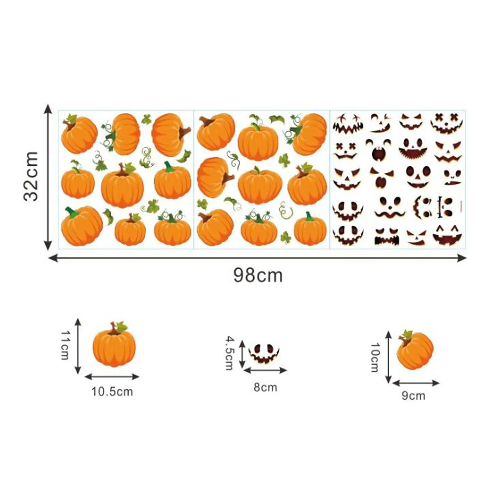 

Halloween Stickers Self-adhesive Diy Funny Pumpkin And Bat Stickers Decals Practical Jokes Kids Halloween Stickers Toys Speelgoe