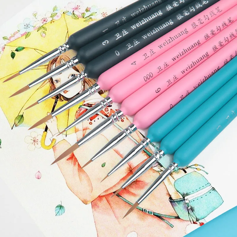 1 шт. тонкая кисть для рисования акварелью профессиональная ручная роспись