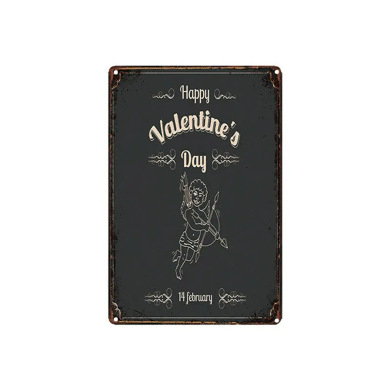 

Metal Tin Sign happy valentine's day Decor Bar Pub Home Vintage Retro Poster