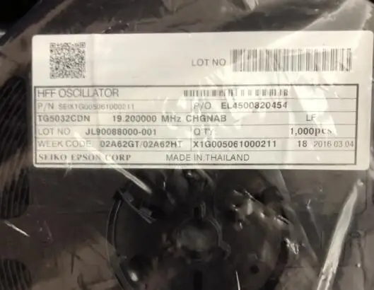 

20PCS/ TCXO 5032 X1G005061000211 High-precision square wave temperature subsidy crystal oscillator 19.2MHZ