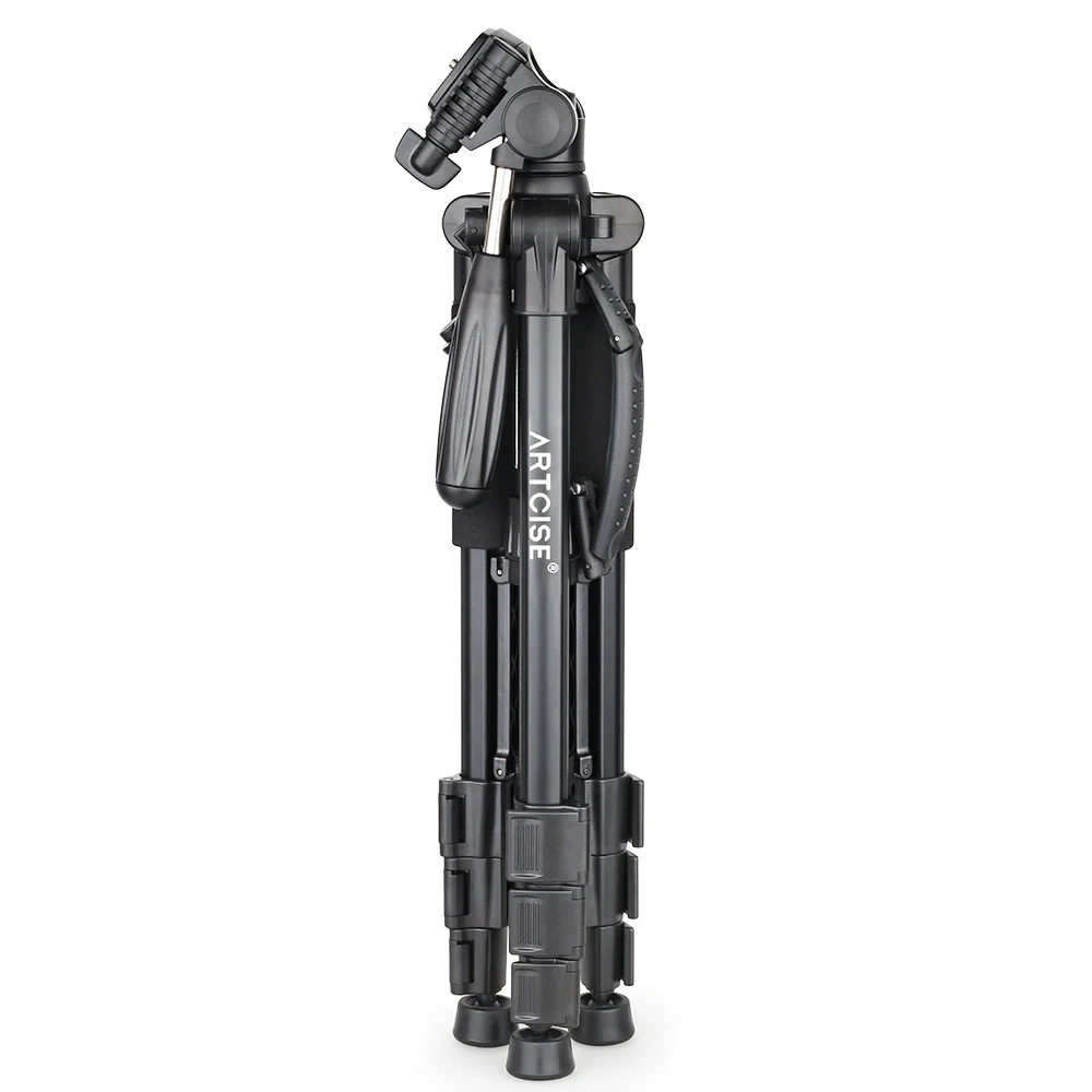 professional camera tripod lightweight travel af10 photographic aluminum higher tripod 160cm max with phone holder mount stand free global shipping