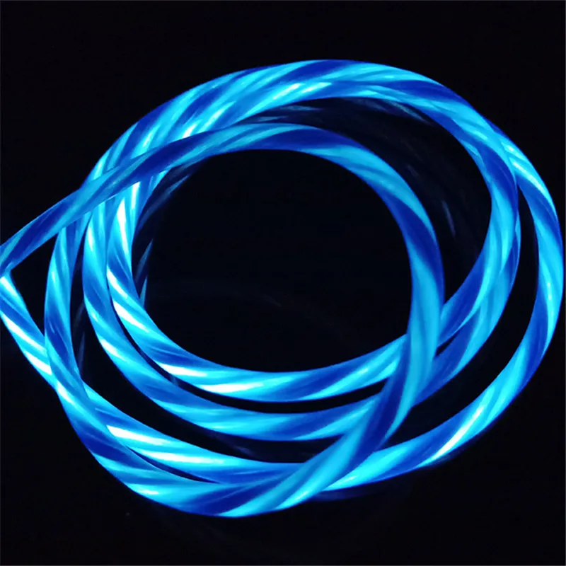 Светодиодный светящийся зарядный кабель type C Micro usb зарядный кабель для samsung зарядный провод шнур для Xiaomi huawei зарядный провод шнур