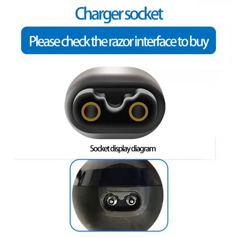 

USB Shaver Replacement 15V Charging Cable 1M for Hq8505/6070/6075/6090 Adapter 1100-9700Series Electric Razor