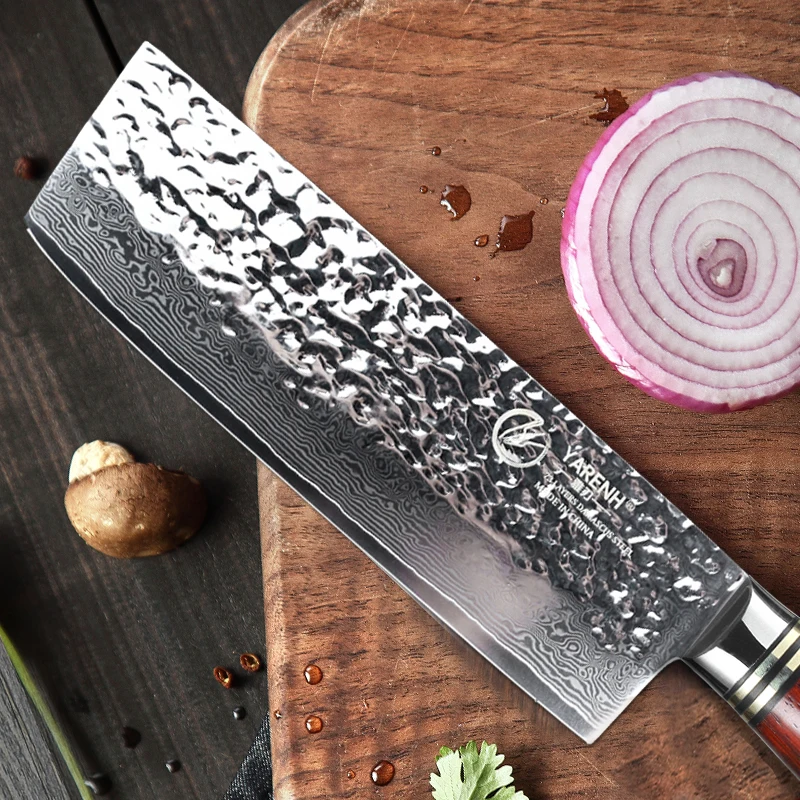 Yarenh ножи для кухни 6"- нож дамаск из японский vg10 дамасская сталь- кованный нож высокого качества- японские ножи острый