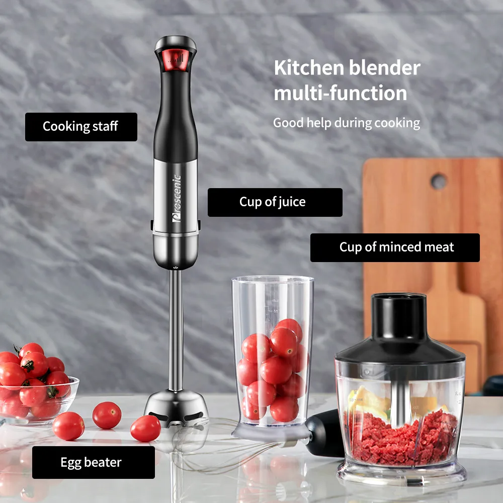 Proscenic Hand Blender Stick Powerful Immersion Portable 4 in 1 set for Kitchen Whisk Beaker Juicer Mixer Smoothie Baby | Бытовая